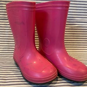 Girls pink rain boots size 9